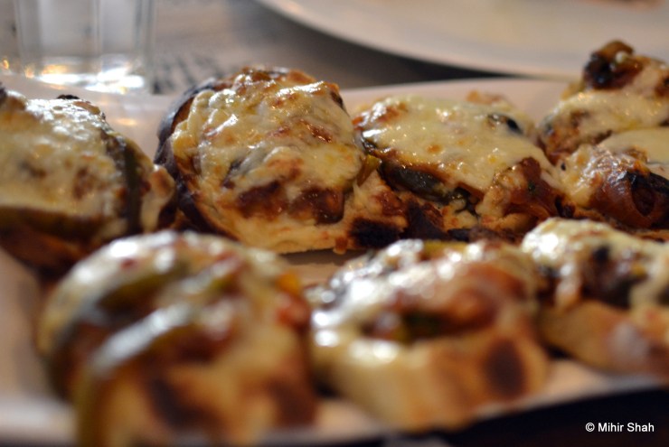 Pepper and Olive Hot Bruschetta