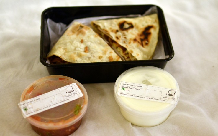 Refried Beans and Jalapeno Quesadillas with Salsa