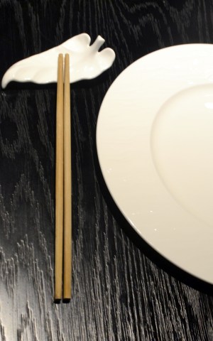 The Ruka signature chopsticks set-up