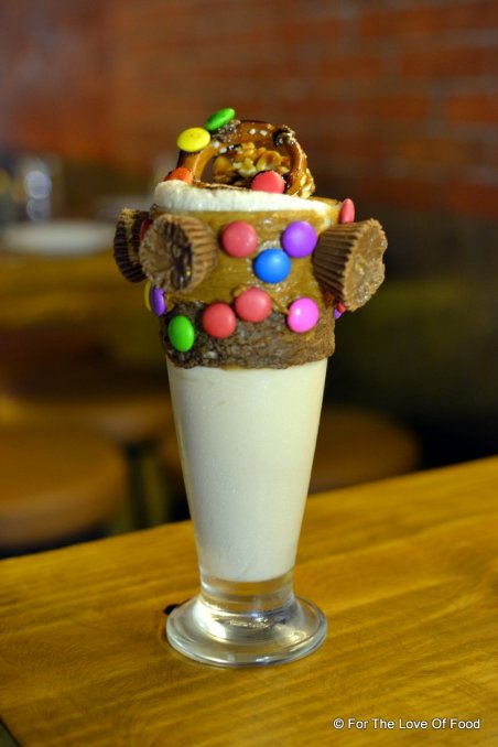 Chocolate Peanut butter Pretzel Milkshake